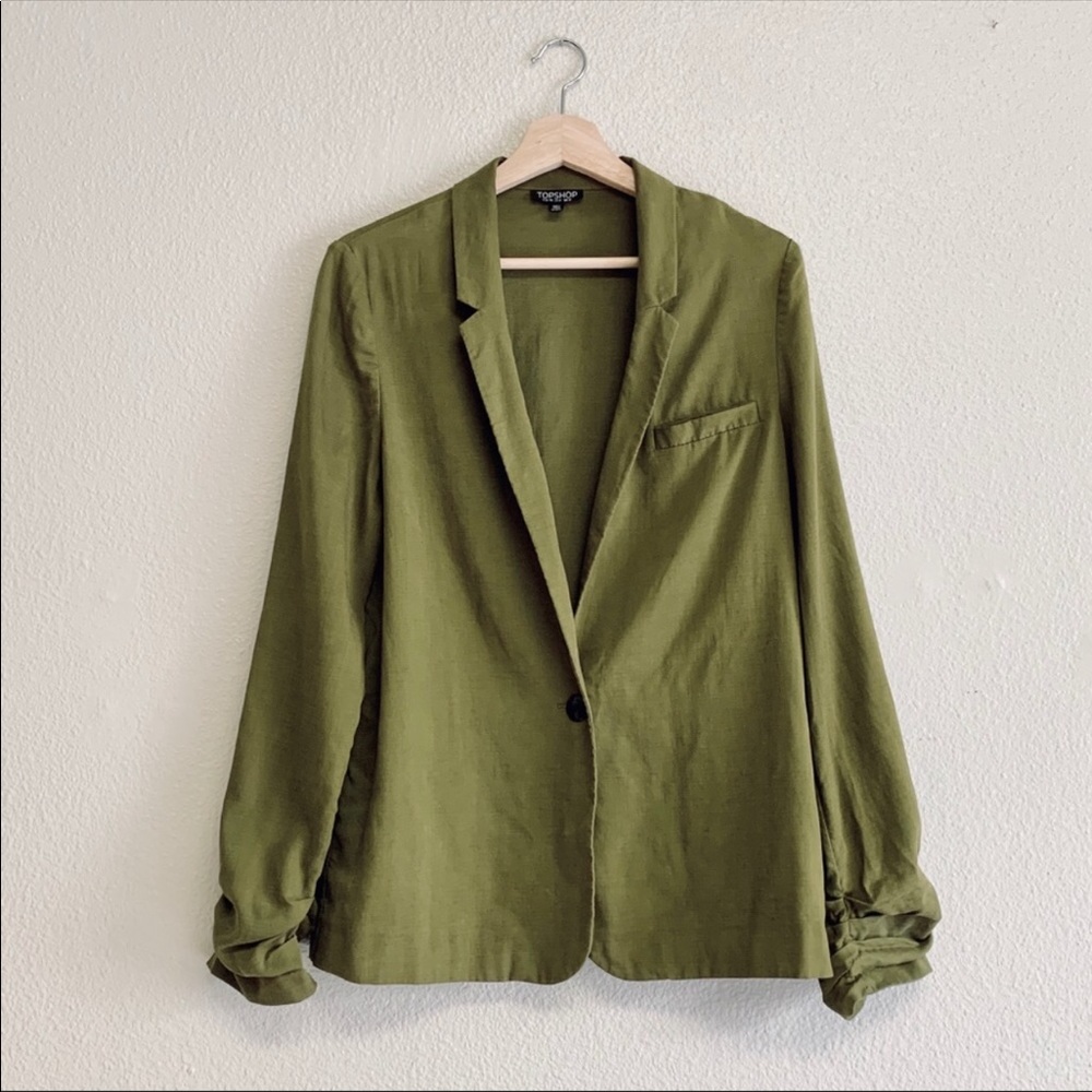 Topshop Olive Green Blazer
